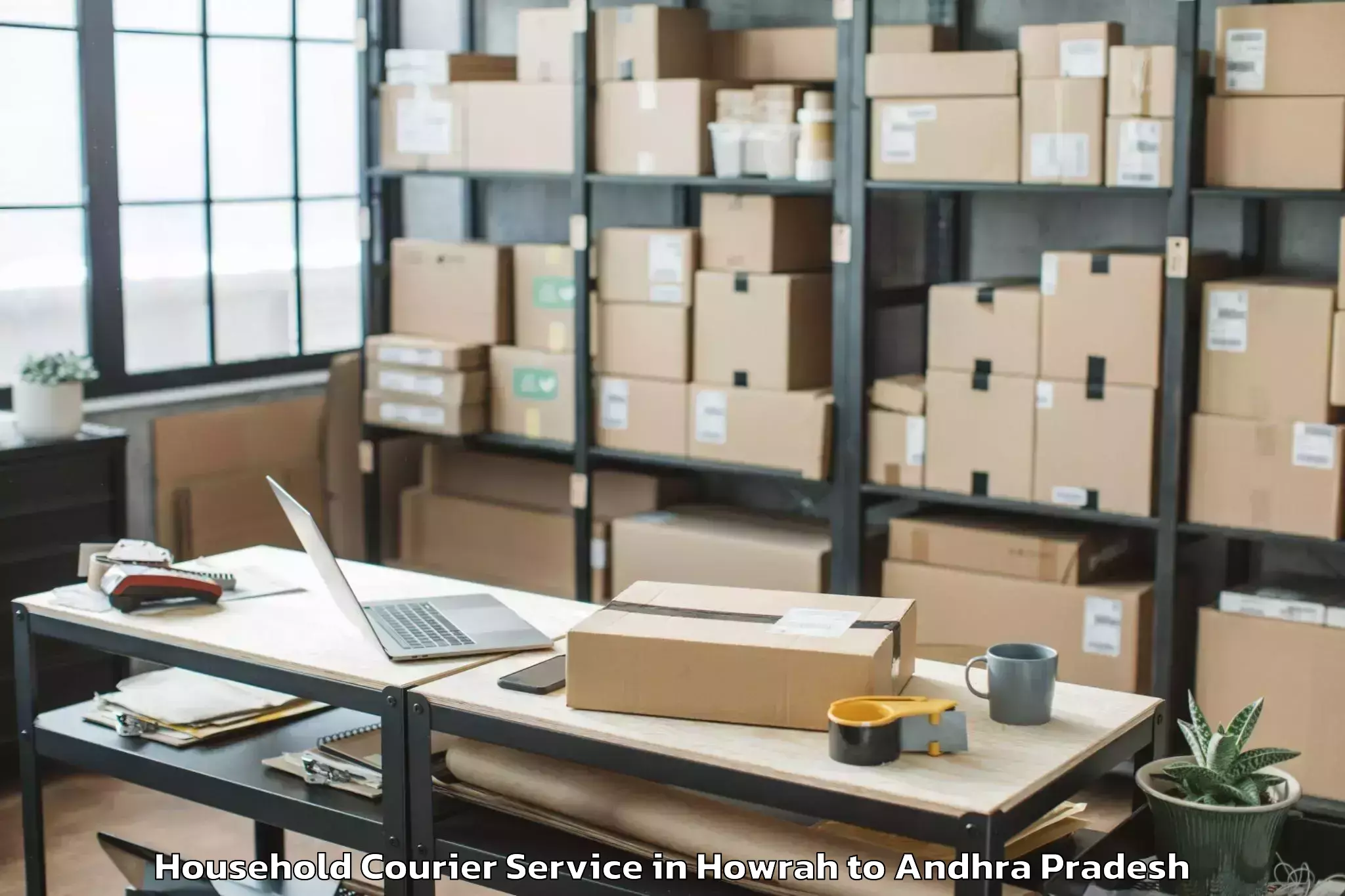 Quality Howrah to Piduguralla Household Courier